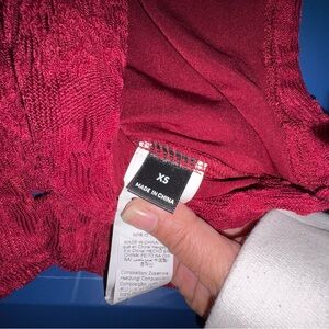 SHEIN Red Knit Women's Top Blouse